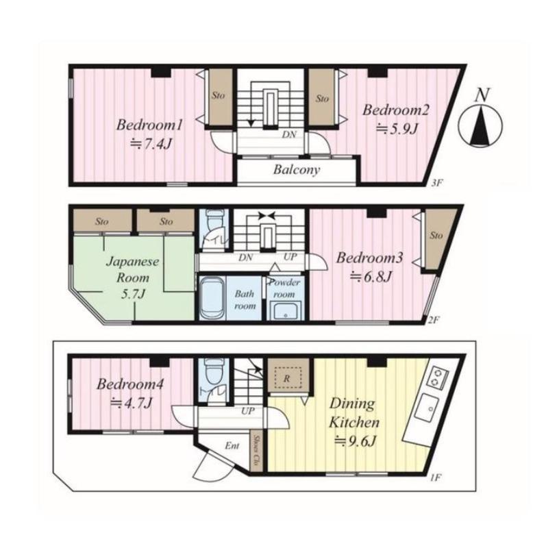 Shinjuku 5-Room Family House Tokyo Eksteriør billede